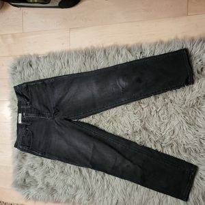 Madewell 27" roadtrippee stovepipe jeans dark grey